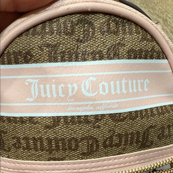 Juicy Couture Pink and Brown Logo Mini Backpack Y2K - Picture 2 of 10